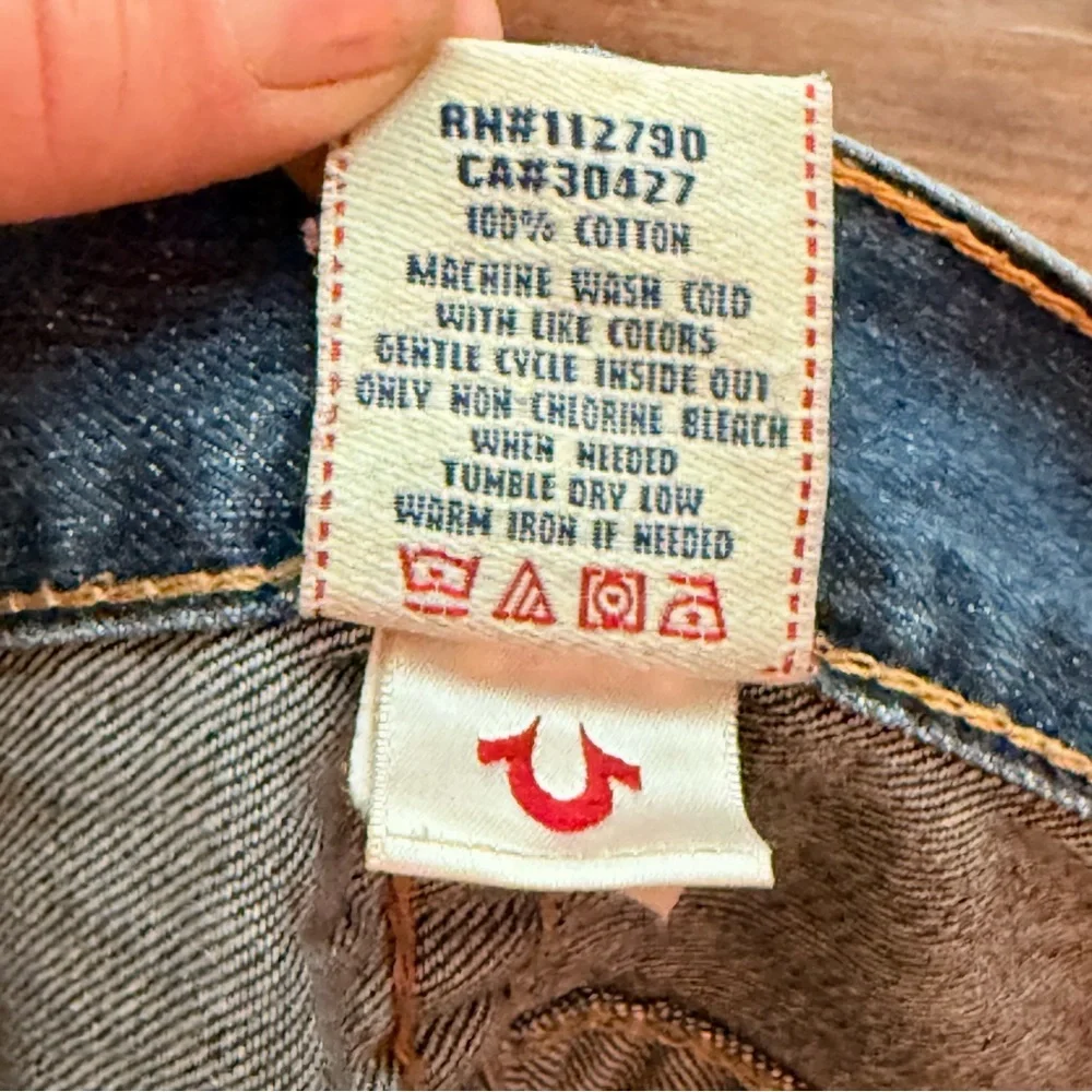 True Religion Straight Leg Jeans – Men’s Size 34, Made in USA​